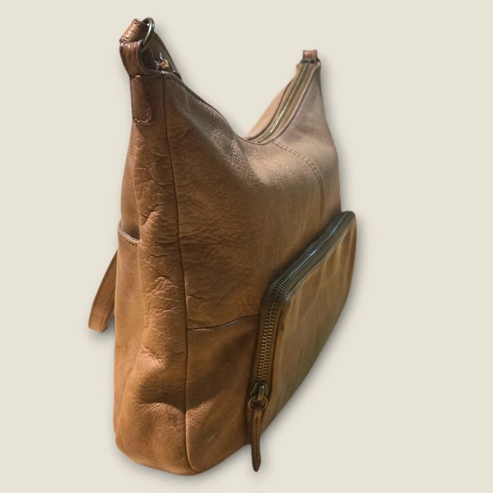 Vintage Margot New York Leather Hobo Bag 2000s 13x13